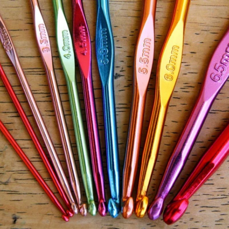 Jual WAJIB COMBO HEMAT - Hakpen Rajut Tanpa Karet Hook Rajut Besi Warna ...