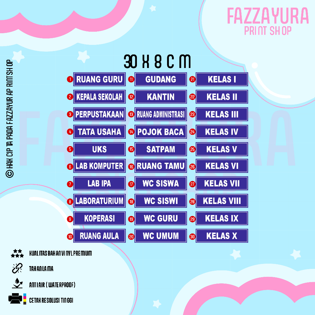 Jual STICKER RUANG KELAS SEKOLAH | Shopee Indonesia