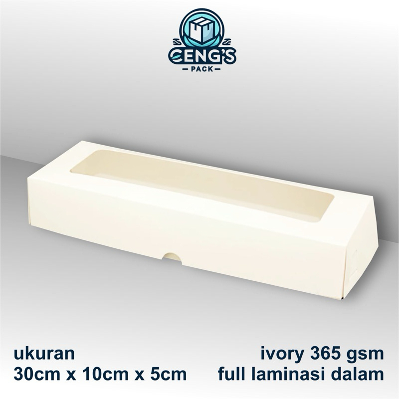 Jual Box IVORY Ukuran 30cm x 10cm x5cm Laminasi Jendela Kotak Box ...
