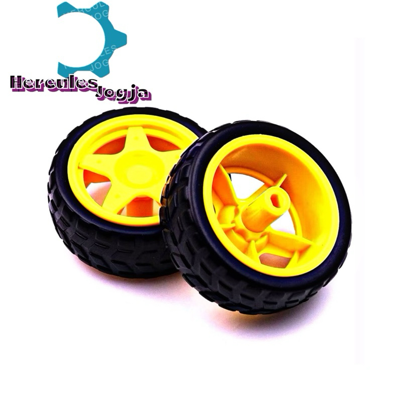Jual RODA / BAN / WHEEL SMART CAR ARDUINO KUNING | Shopee Indonesia