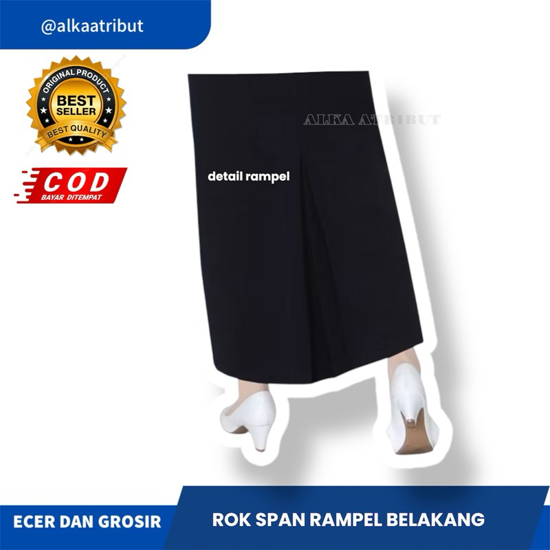 Jual ROK KERJA SPAN RAMPEL BELAKANG | Shopee Indonesia