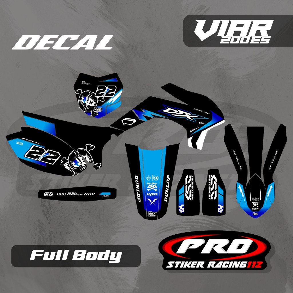 Jual Decal Viar Cross-x 200es custom Decal Viar 200 es Decal viar free ...