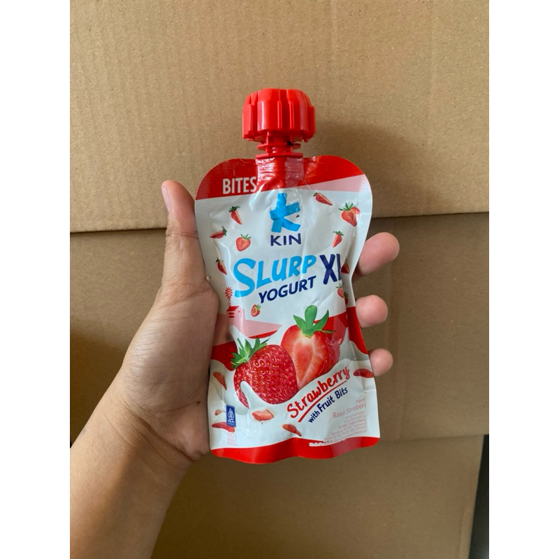 Jual Kin Slurp Yogurt XL 80gr Blueberry/Strawberry/Mango With Fruit ...