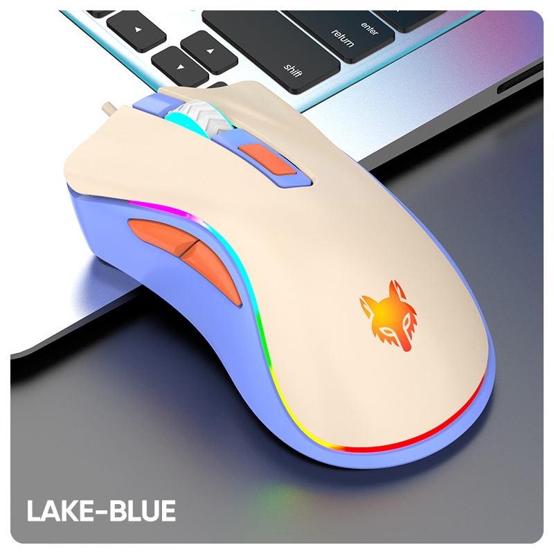 Jual XUNFOX H1 Wired Silent Mouse Mekanik Kantor Gaming Focused Mouse ...