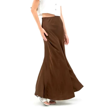 Rok Satin Azalea 110CM Rok Satin Panjang 110cm Wanita Rok Satin Maxi Premium Satin Long Skirt