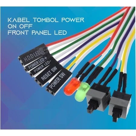 Jual Kabel Tombol Power Reset On Off Front Panel LED Mining BTC ...