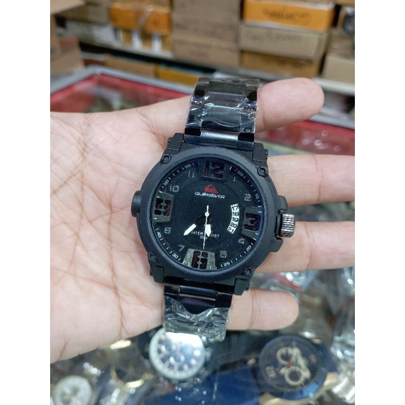 Jual jam tangan pria sport all black Ripcurl tanggal | Shopee Indonesia