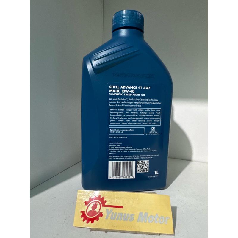 Jual Shell Advamve AX7 1 Liter MATIC Original shell | Shopee Indonesia