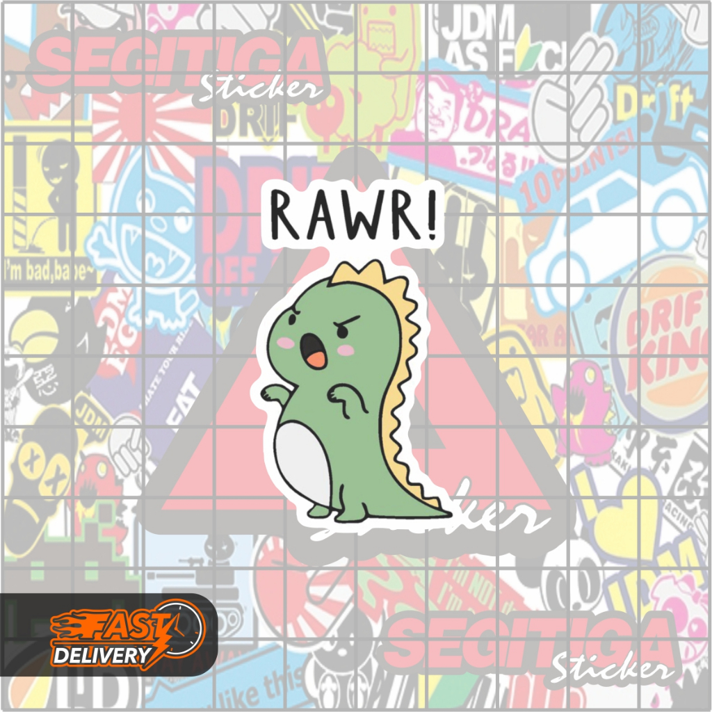 Jual Sticker Dino Rawr Ukuran 3 x 5 Cm | Shopee Indonesia