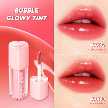 PINKFLASH Transferproof Bubble Glowy Tint Long Lasting Liptint Smooth And Fresh 2pcs Set