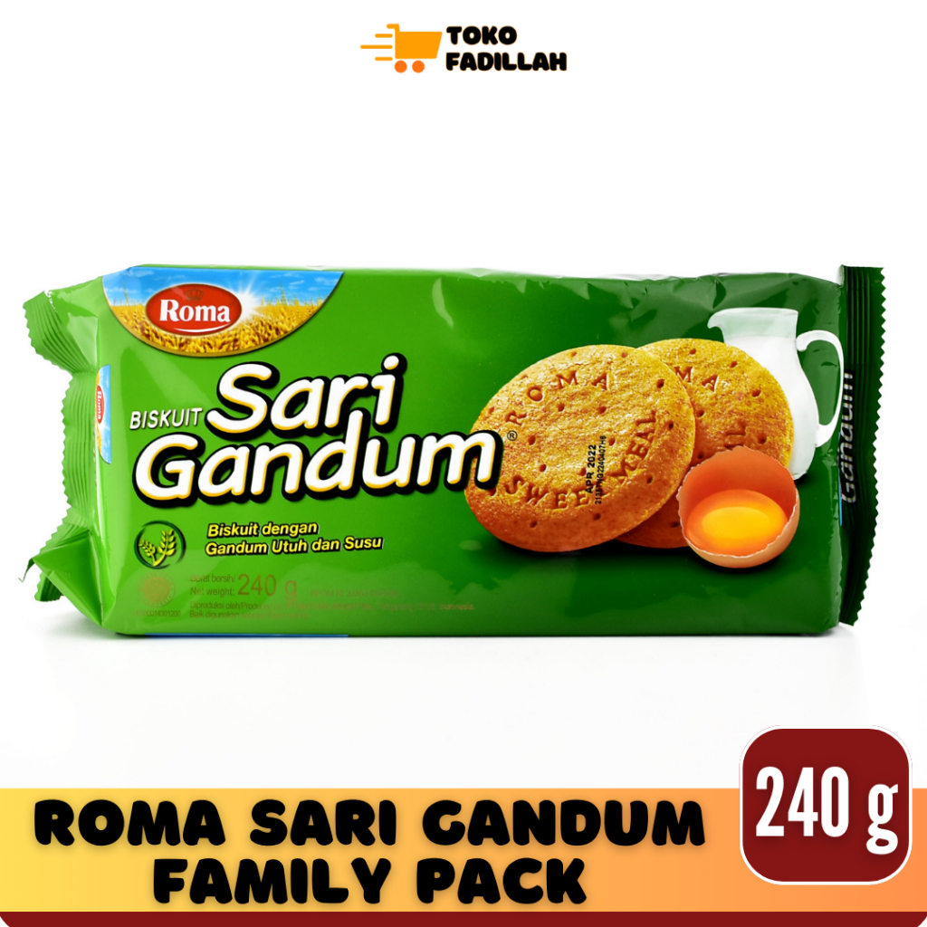 Jual Roma Biskuit Sari Gandum Family Pack 240 gr | Shopee Indonesia