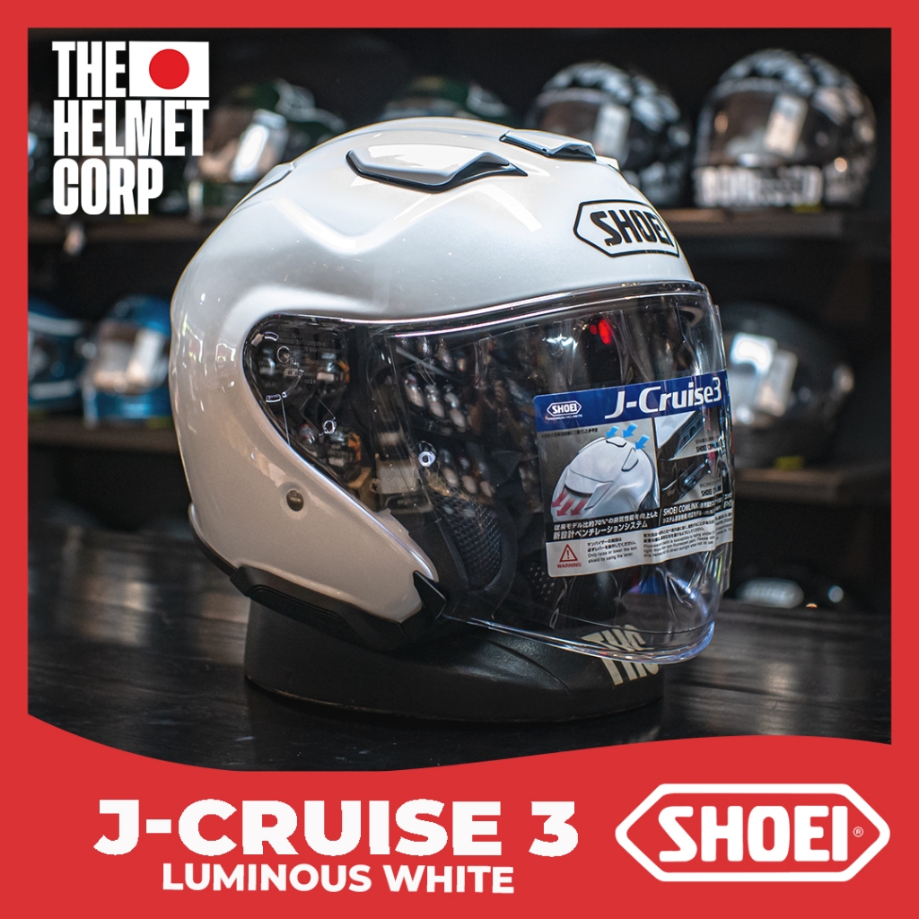 Jual SHOEI J CRUISE 3 LUMINOUS WHITE HALF FACE TOURING HELMET ORIGINAL ...