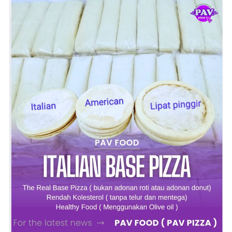 Jual PAV dough Italian D.26 base roti pizza tipis crispy halal | Shopee ...
