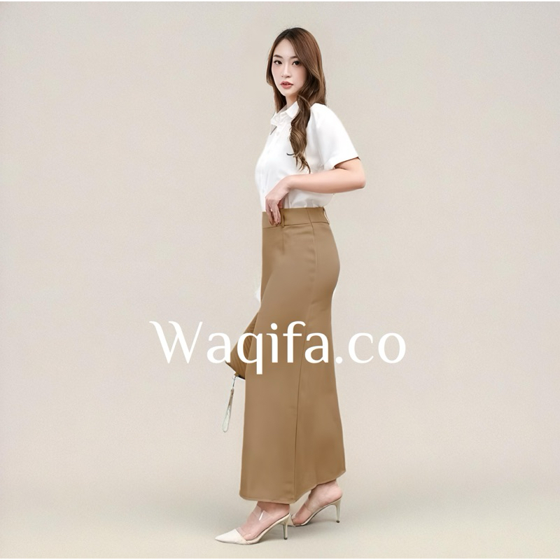 Jual Rok Kerja Wanita Kantor Rok A Line Span Polos Panjang Wanita ...