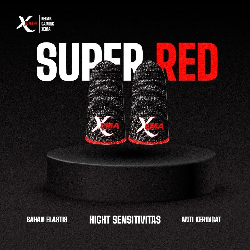 Jual Combo Bedak Gaming Xema + Sarung Jempol Xema Premium uper Red 10Gr ...