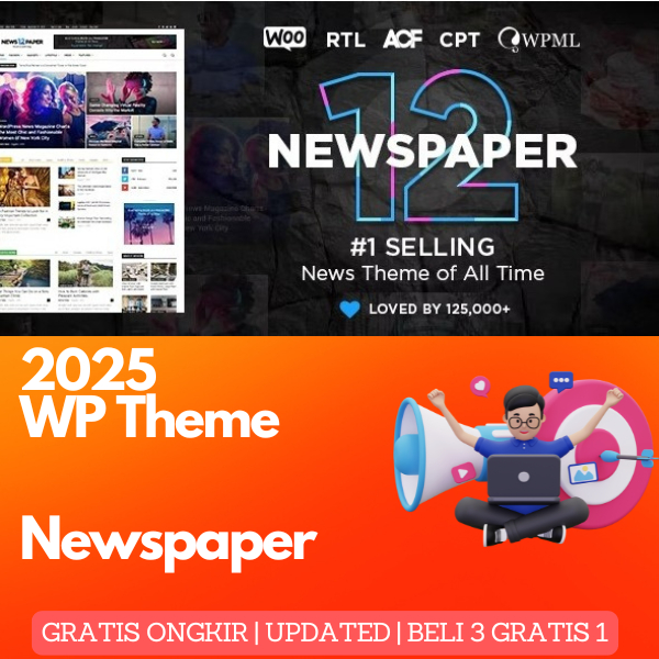 Jual Tema WordPress Newspaper 12 - Solusi Tampilan Berita & Majalah ...