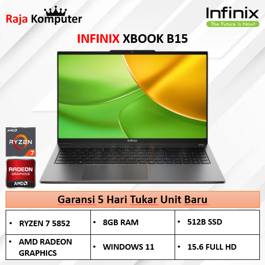 Jual INFINIX XBOOK B15 RYZEN 7 5825 8GB 512GB WINDOWS 11 15.6 FHD ...