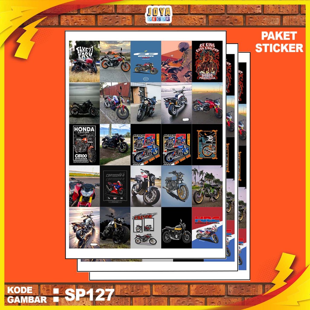 Jual GAMBAR STICKER HONDA CB / STIKER HONDA CB / PAKET STIKER HONDA CB ...