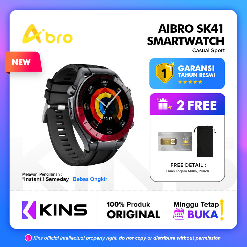 Jual Aibro SK41 Smartwatch Tali Rantai | GPS Tracking | Altimeter Layar ...