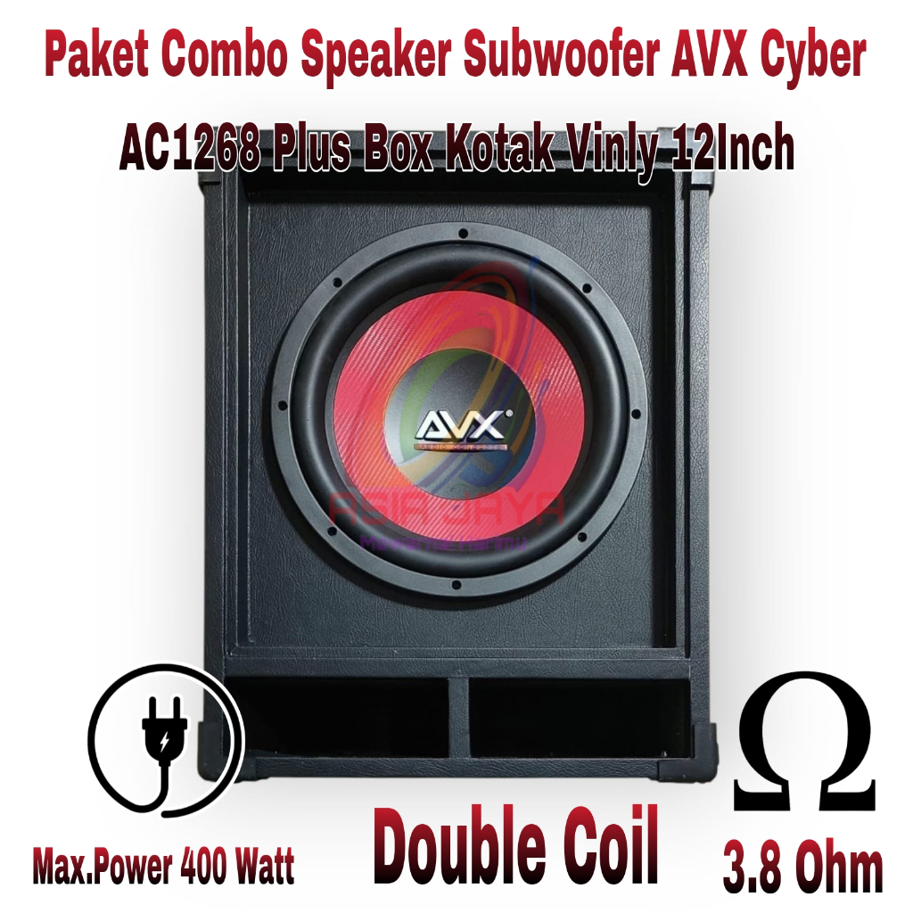 Jual Paket Combo Speaker Subwoofer AVX Cyber AC1268 12 Inch Double Coil ...