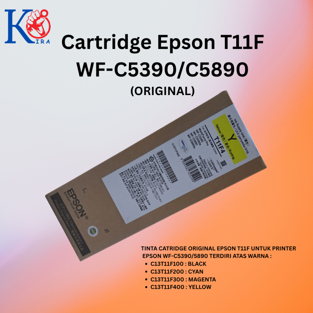 Jual Tinta Cartridge Original Epson T11F untuk WF C5390/5890 | Shopee ...