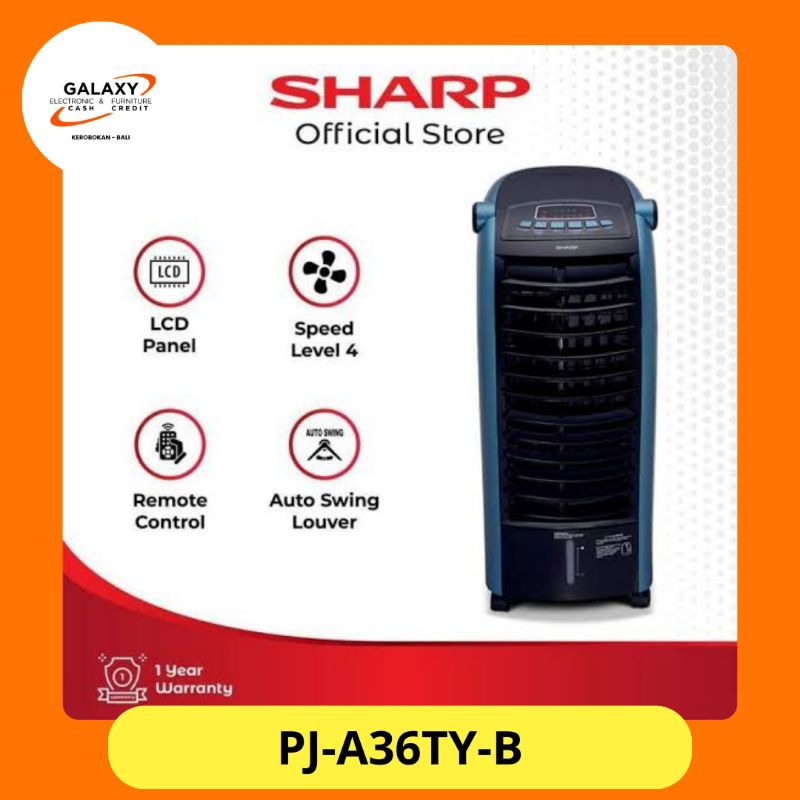 Jual SHARP Air Cooler Sharp PJ-A36TY-B Penyejuk/Pendingin Ruangan ...