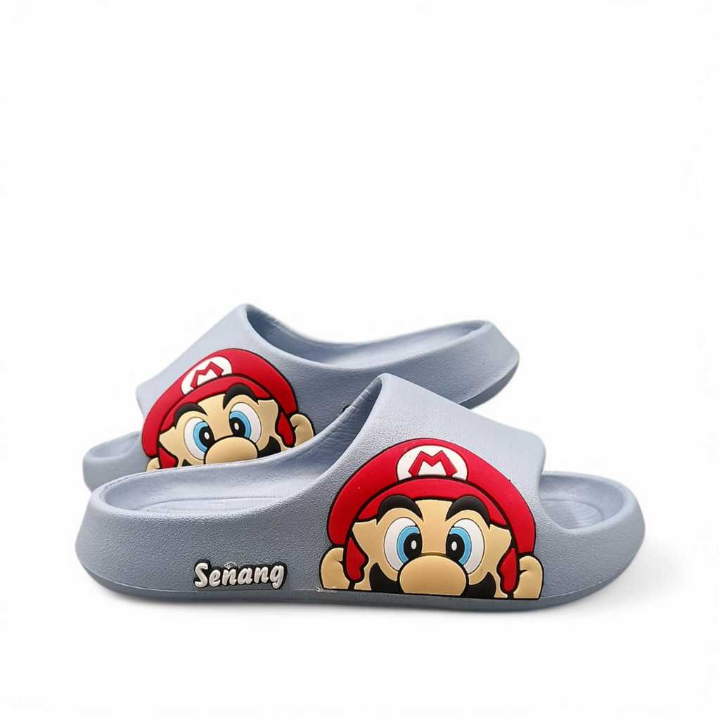 Jual Cloos Sandal Slop Anak Laki-Laki Super Mario Keren Sandal Slip On ...