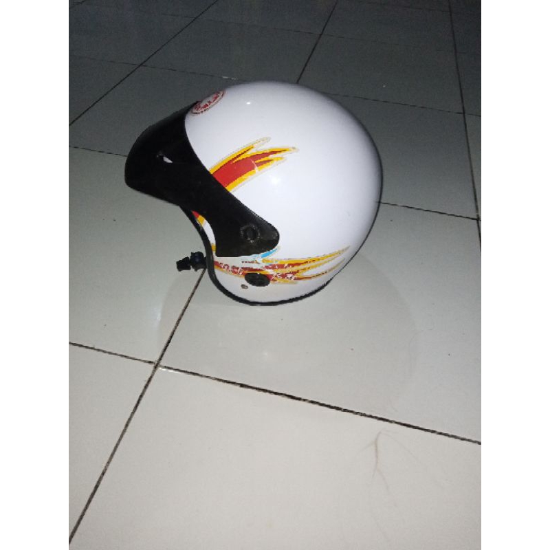 Jual helm yamaha jadul lidah api siap pakai | Shopee Indonesia
