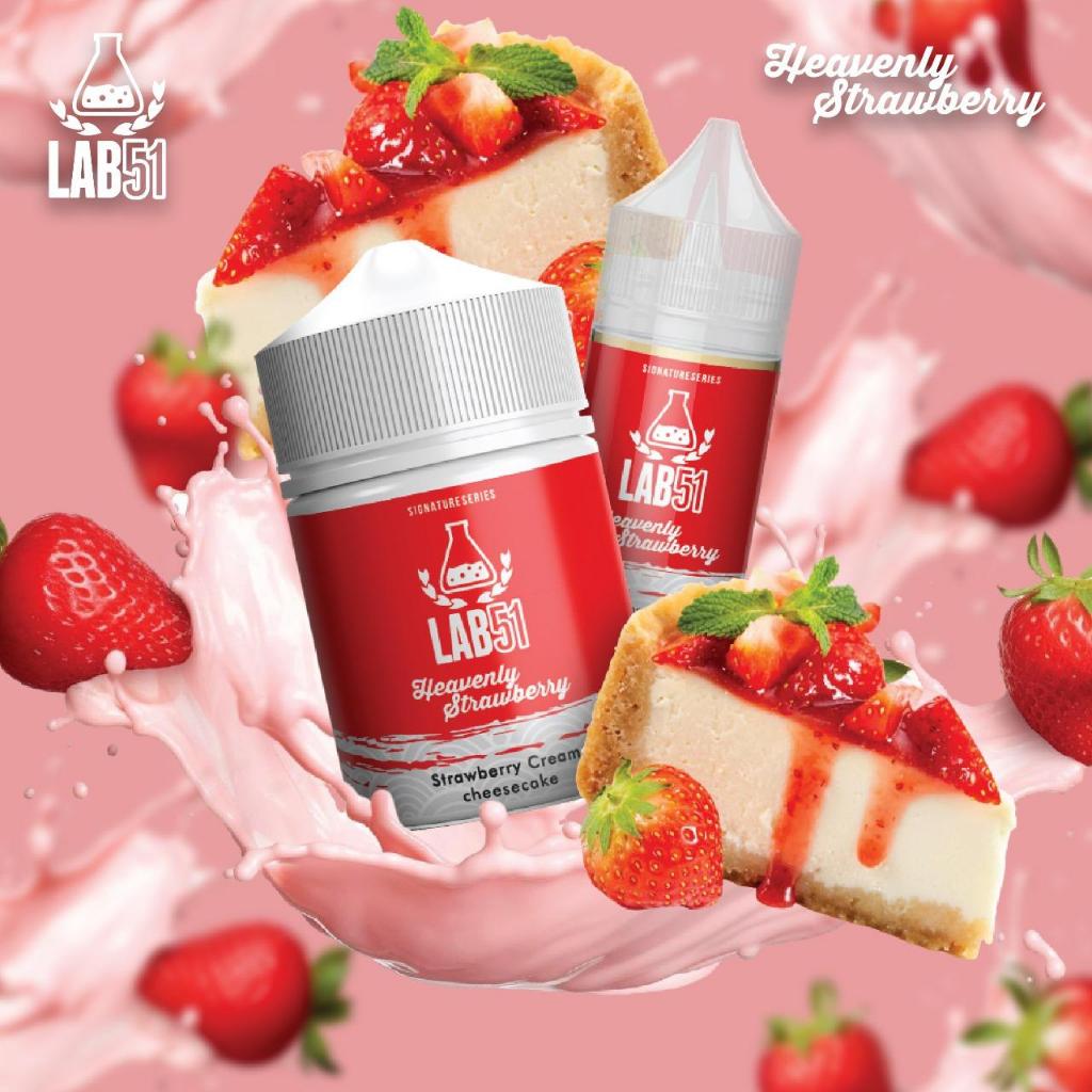 Jual LAB51 HEAVENLY STRAWBERRY 60ML 3MG 6MG STRAWBERRY CHEESECAKE ...