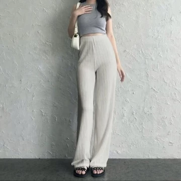 Seine Pleats Pants Celana Kulot Wanita Highwaist Knit Premium Look Korean