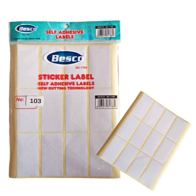 Jual Label Putih Besco/Label Undangan/Label Kertas/Label Murah isi 7 ...