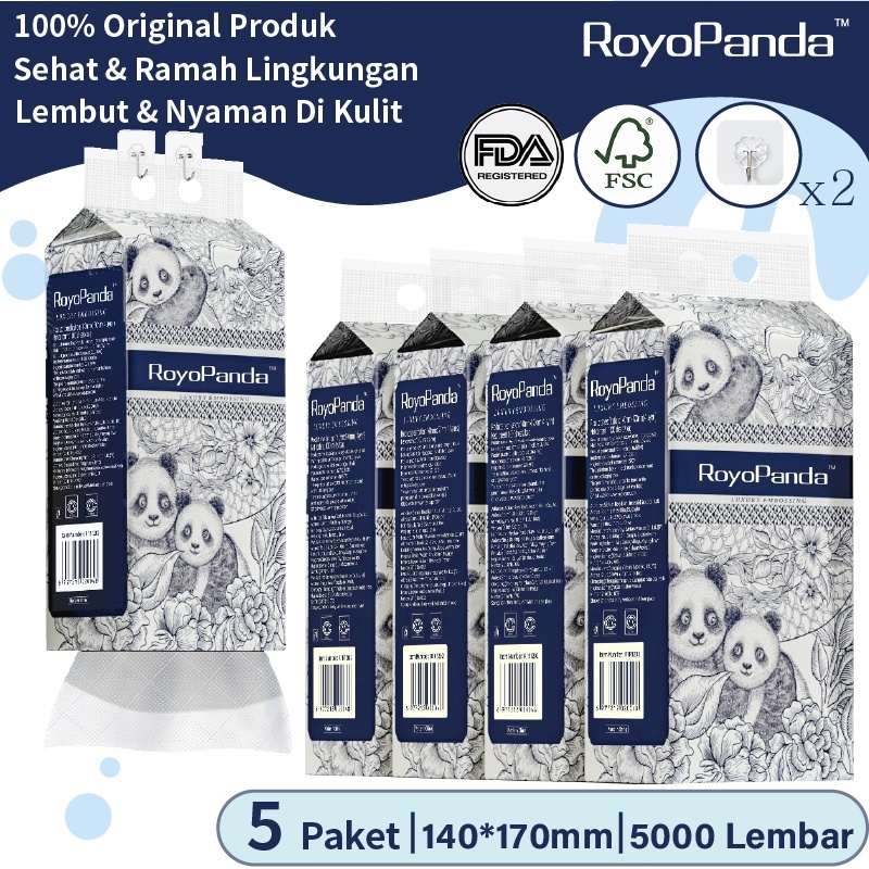 Jual 【1/2/5/10 Pack】Royo Panda Tisu Gantung Tissue 140X170mm Kertas ...