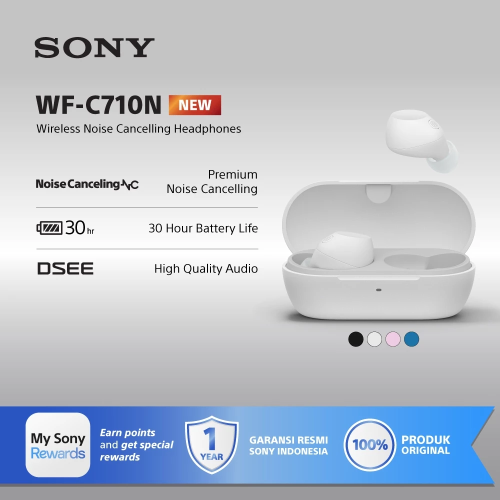 SONY WF-C710N Wireless In-Ear Headphones with Deep Bass, 15H Battery Life, and Comfortable Fit