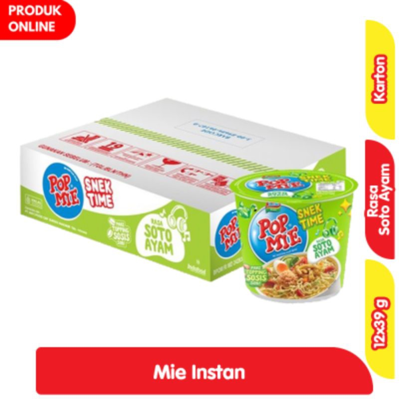 Jual Mi instan Popmi Mini Snack All Varian [ 1 Dus isi 12 pcs] | Shopee ...