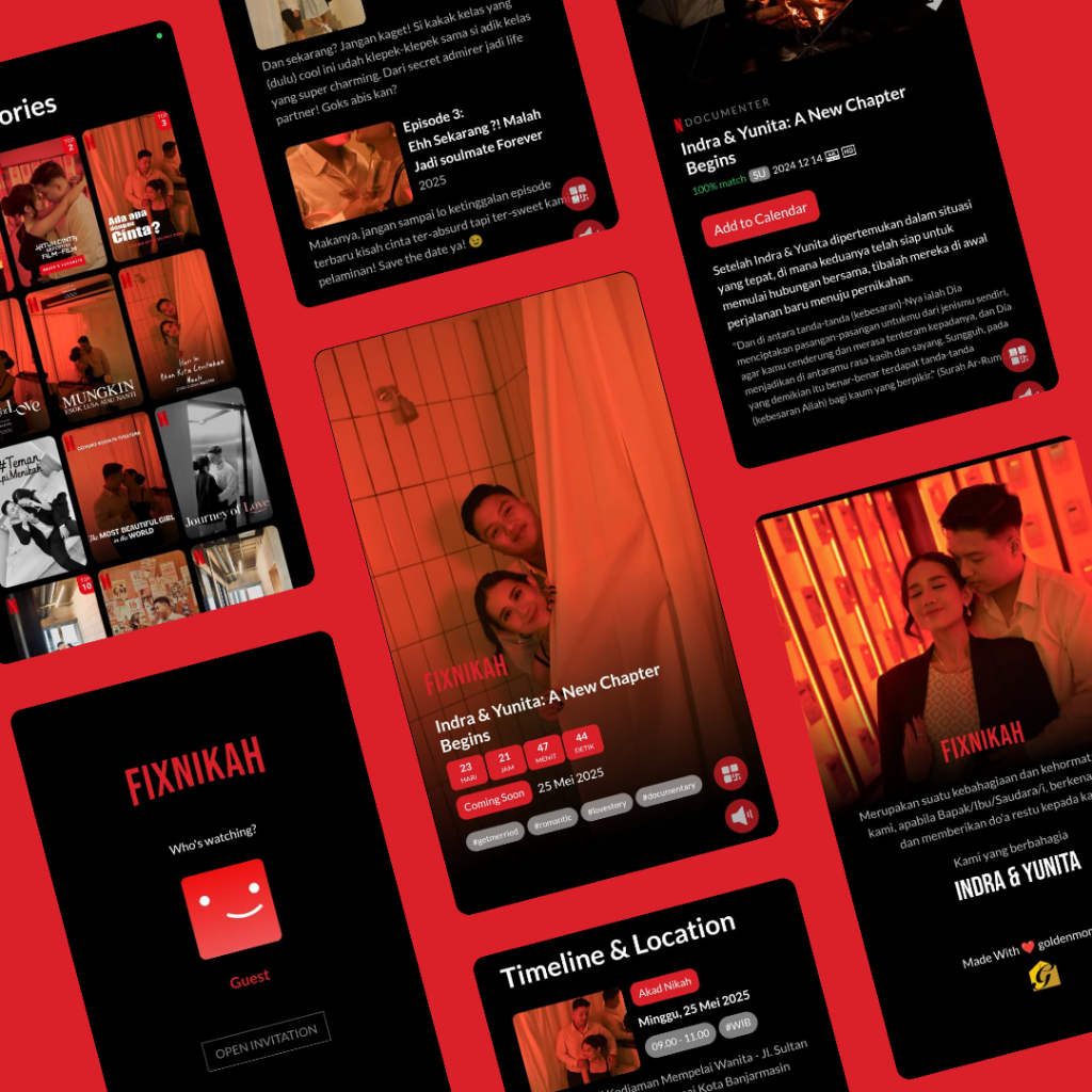 Undangan Digital Website Pernikahan custom | Menggunakan Foto & Tanpa Foto | Undangan Digital Web Website