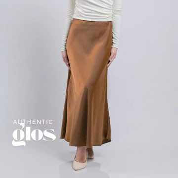 Rok Satin 90CM Satin Long Skirt Rok Satin Wanita Panjang 90cm S Sampai 3XL