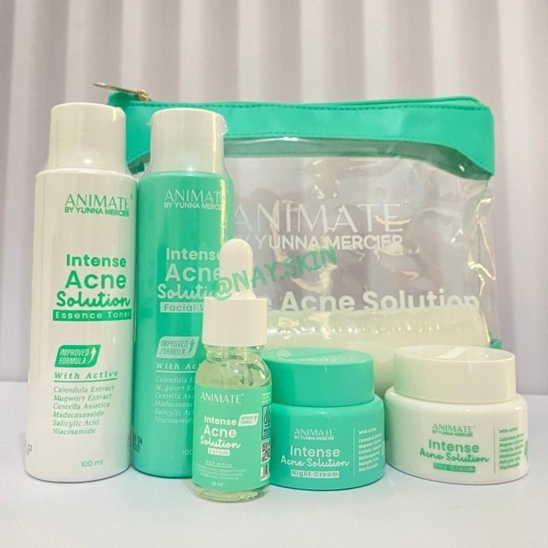 Jual Animate Acne Solution Series 5in1 | Paket Skincare Perawatan ...
