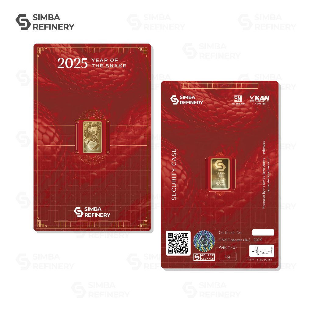 Jual Simba Refinery Logam Mulia 1 Gram Series Lunar New Year 2025 ...