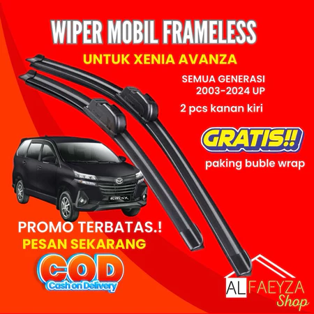 Promo Wiper Kaca Mobil Frameless Avanza Xenia 1 Set 2 Pcs