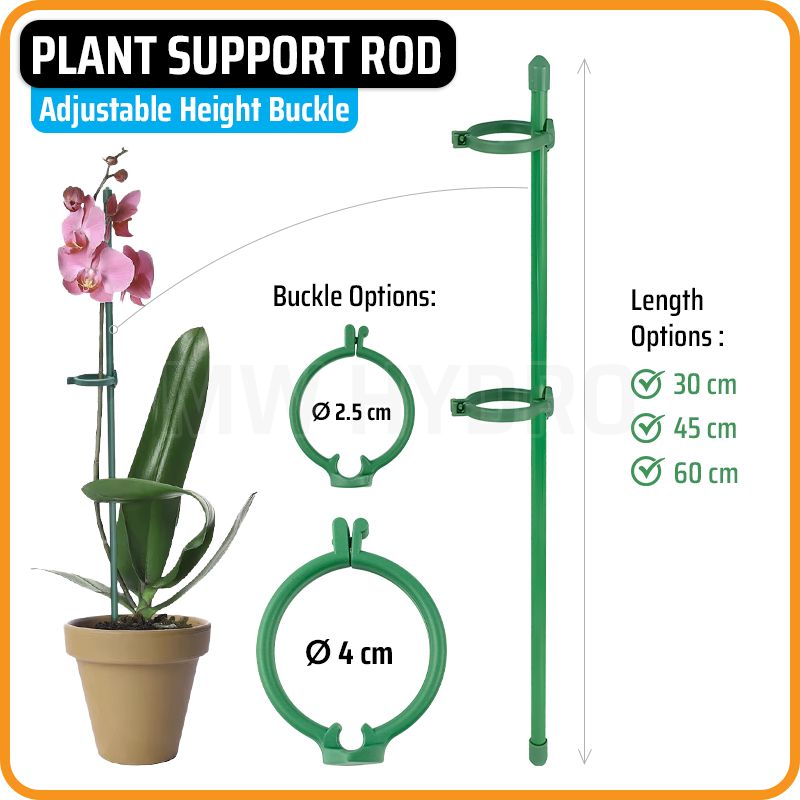 Jual Plant Support Rod with Adjustable Height Buckle Ring - 6 mm Hollow ...