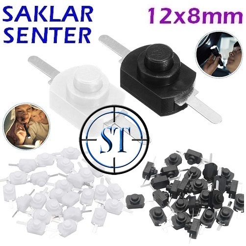 Jual 10 Pcs Switch Senter Mini 12x8mm 2 Kaki Saklar Senter Kecil Push ...