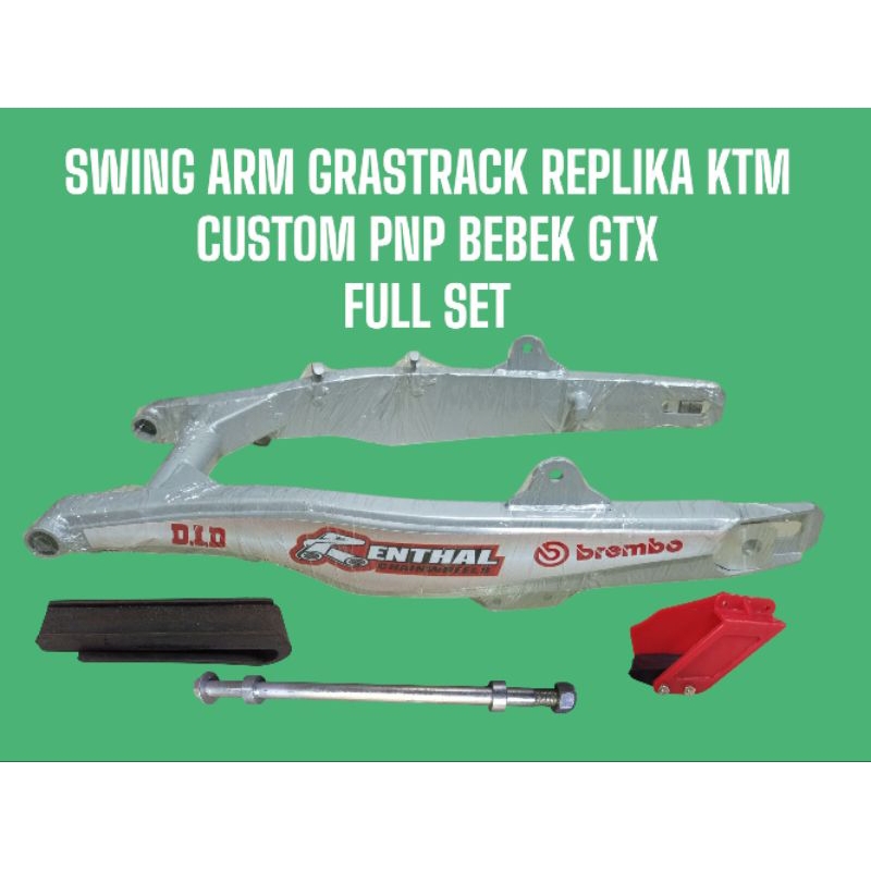 Jual SWING ARM GASTRACK REPLIKA KTM 66CM FULL SET PNP BEBEK MODIF GTX ...