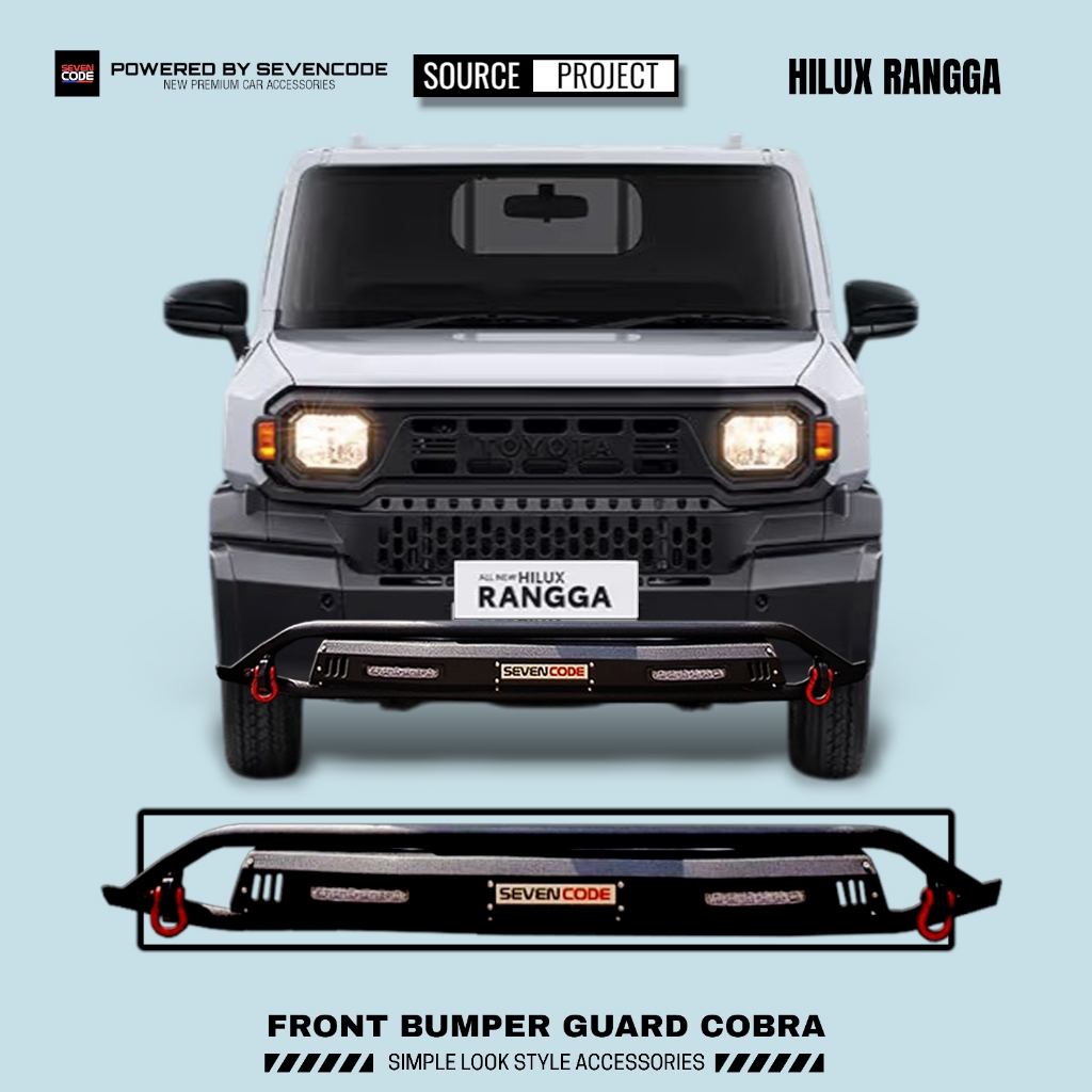 Jual Sevencode - Front Bumper guard Tanduk Cobra - Toyota Hilux Rangga ...