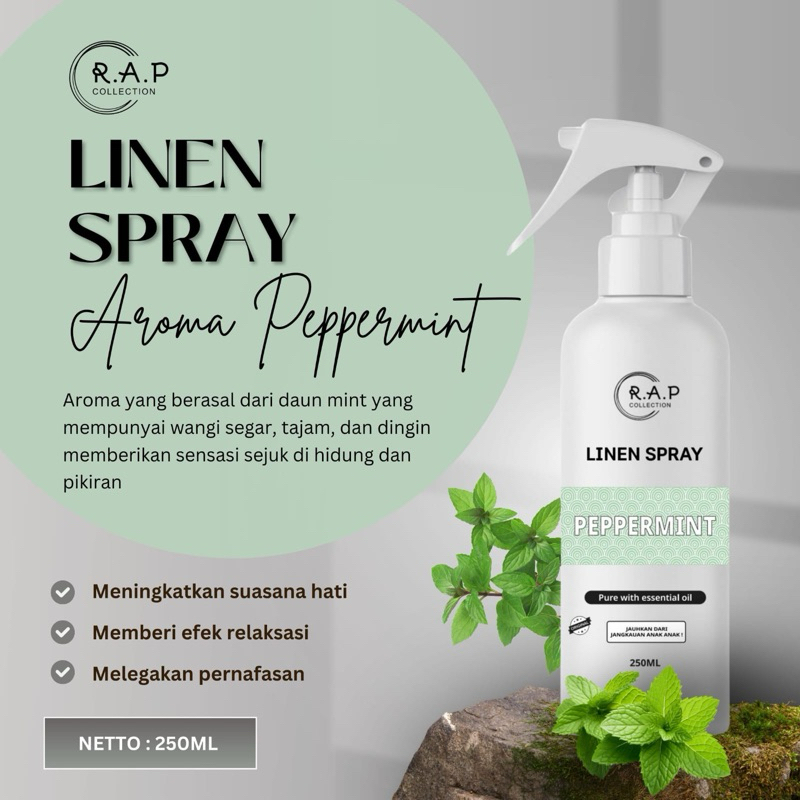 Jual RAP Linen Spray Aromatherapy Peppermint 250 ml Penyegar Berbagai ...