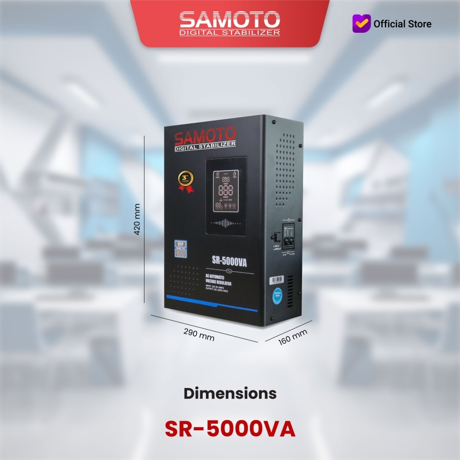 Jual SR5000 Stabilizer Relay SAMOTO Stabilizer AVR Controlled 5000VA ...