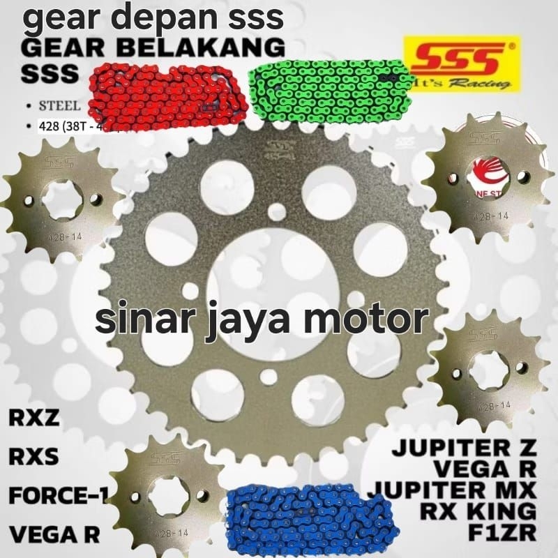 Jual gear gir set sss 428 jupiter z vega r rx king jupiter mx force1 ...
