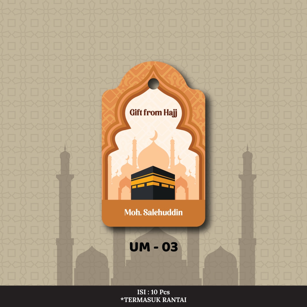 Jual [10 pcs + Rantai] Hang Tag Umroh Haji Tasyakuran Hajj Umrah ...