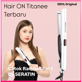 NEW Catok Rambut Hair ON Titanee Catokan Rambut Hiron Lurus Curly 2 IN 1 Nano Titanium Plate