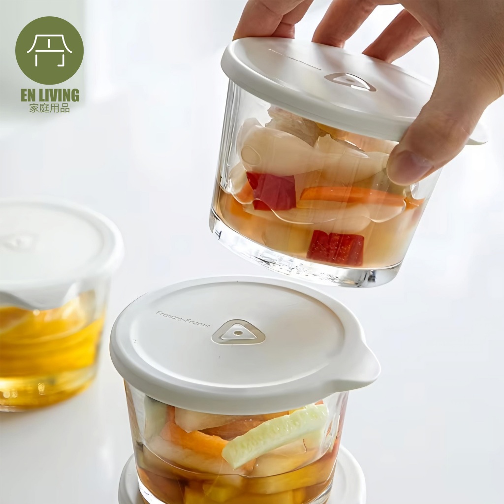 Jual EN LIVING Glass Storage Container 260ml / Food Container / Wadah ...