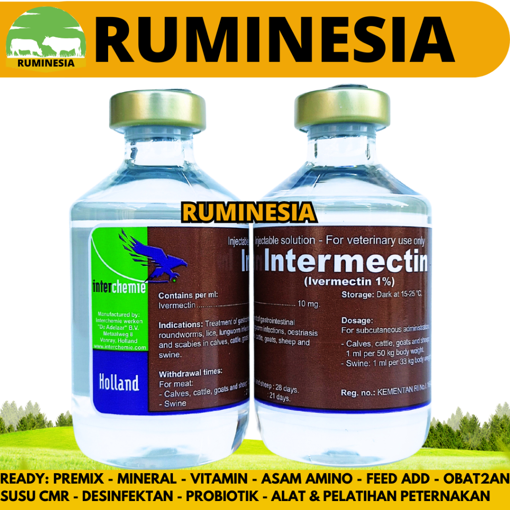 Jual INTERMECTIN 50 ml BIASA & SUPER - Obat Kutu Skabies Gudik Pinjal ...